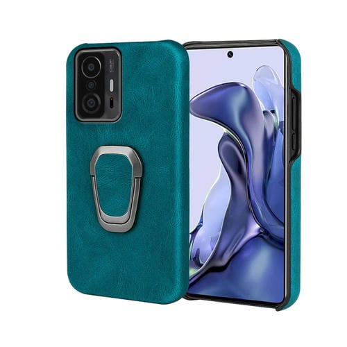 Caja del teléfono del titular del anillo para Xiaomi MI 11T / 11T PRO (Cyan)