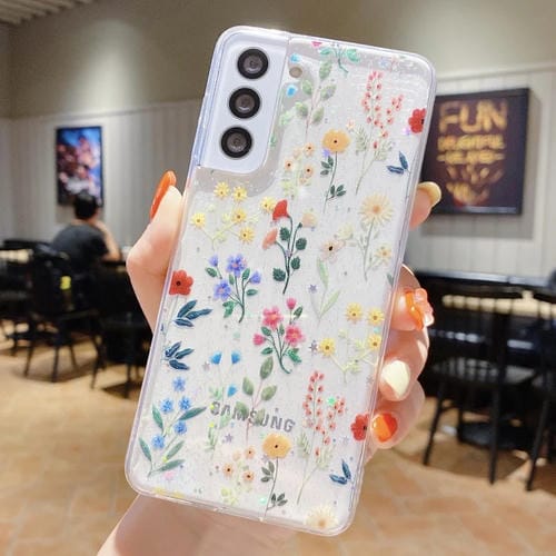 Funda para Galaxy A70 Fresh Small Floral Epoxy TPU Phone Case Flores de Colores 4