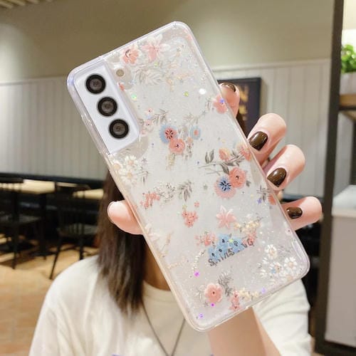 Estuche para Teléfono Samsung Galaxy A02S TPU con Epoxi Floral Pequeño y Fresco (Hermoso Ramo)