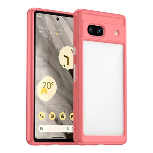 Funda para Google Pixel 7A Colorful Series Acrílico + TPU (Rojo)