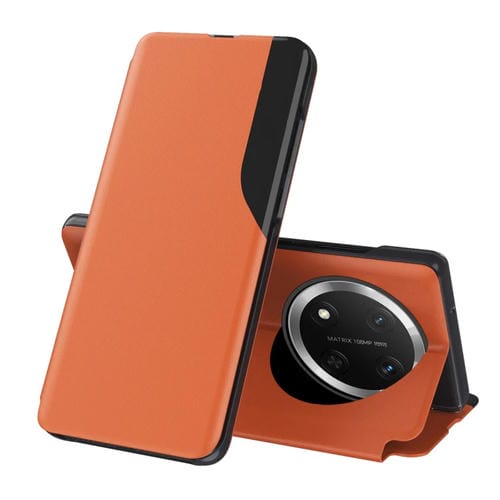 Funda de Cuero con Tapa y Soporte para Honor X9C Attraction (Naranja)