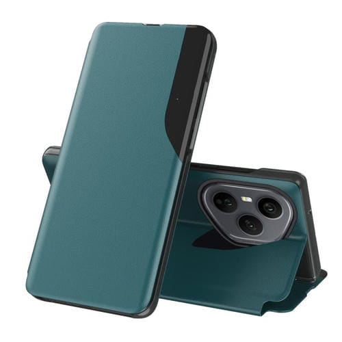 Funda de cuero con tapa abatible para Honor 400 Pro Global (160,8 mm) (verde)