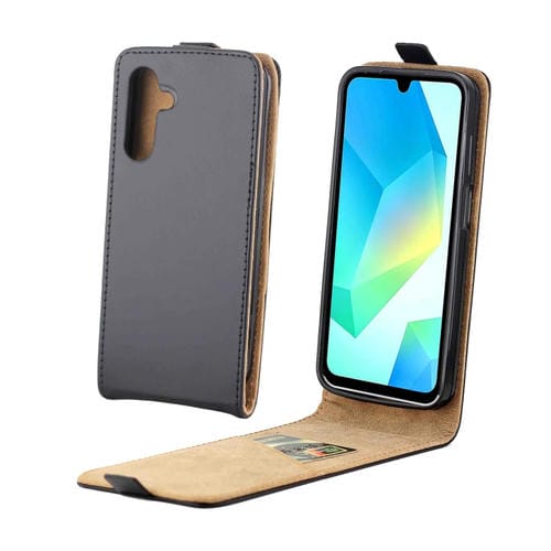 Funda para Samsung Galaxy A16 5G Cuero con Tapa Vertical y Ranura para Tarjetas (Negra)