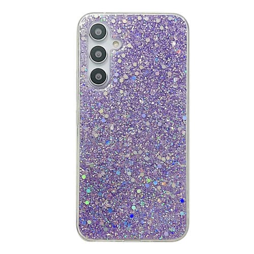 Funda para Samsung Galaxy A54 5G TPU Glitter Lentejuelas Epoxy (Púrpura)