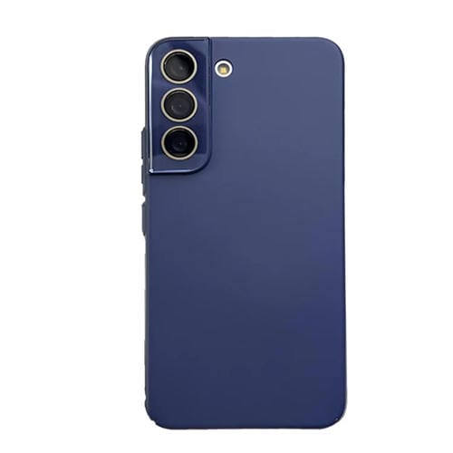 Para Samsung Galaxy S22 5G Leather Oil PC Estuche rígido para teléfono con todo incluido (azul oscuro)