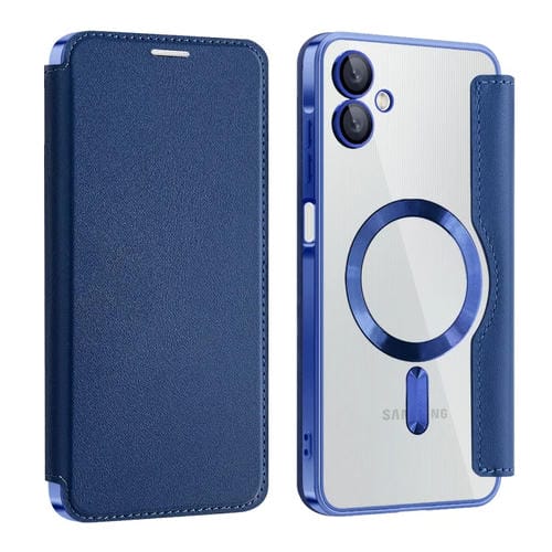 Funda de Cuero Antirrobo con Protección Magsafe Rfid Samsung Galaxy A06 4G (Azul Oscuro)