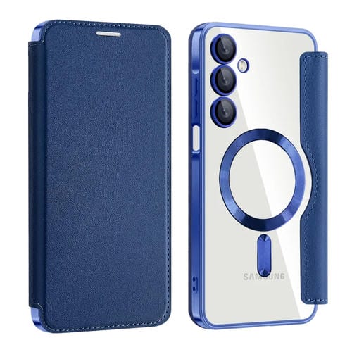 Funda de Cuero Antirrobo con Protección Rfid Magsafe para Samsung Galaxy A16 5G (Azul Oscuro)