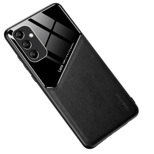 Funda para Teléfono Samsung Galaxy A14 Vidrio Orgånico Cuero Låmina de Hierro (Negro)