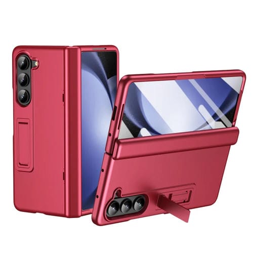 Funda para Teléfono Samsung Galaxy Z Fold5 5G a Prueba de Golpes con Soporte (Rojo)