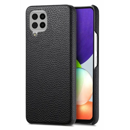 Funda Trasera Samsung Galaxy A22 4G Litchi Oil Edge Cuero (Negro)