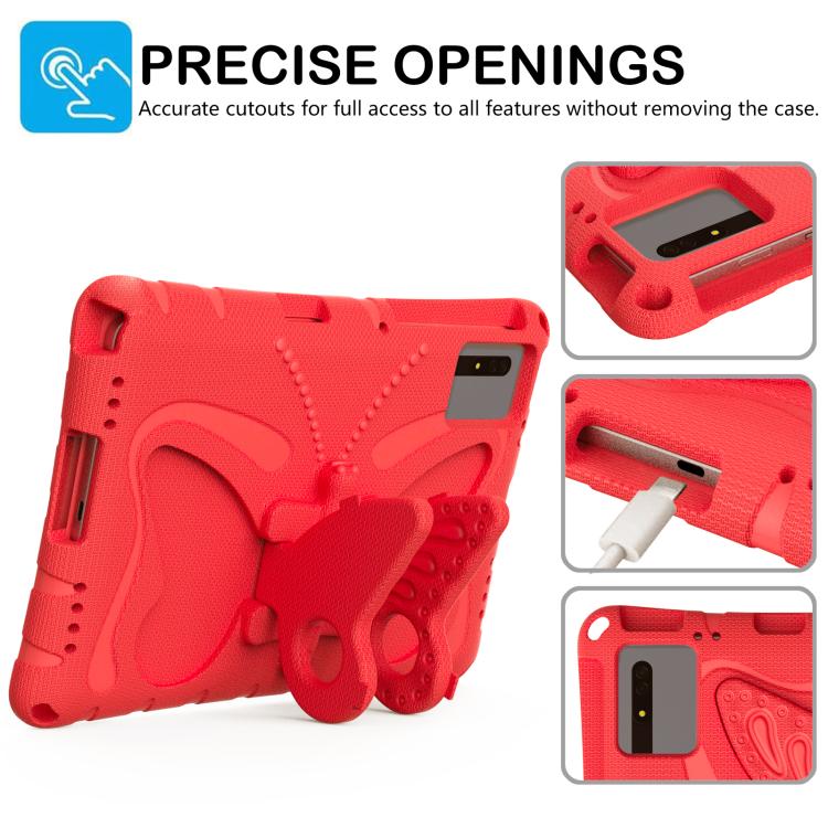 Funda de EVA a prueba de golpes con soporte de mariposa para Xiaomi Redmi Pad 2/SE 11 2025 (roja)
