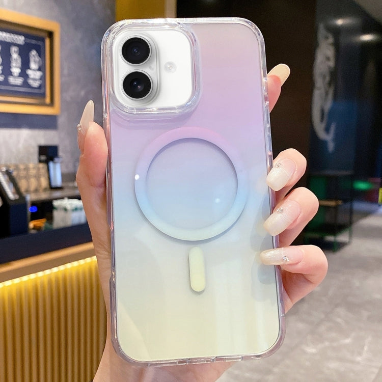 Funda para Teléfono Magsafe PC Transparente con Degradado para iPhone 16 (Colorida)