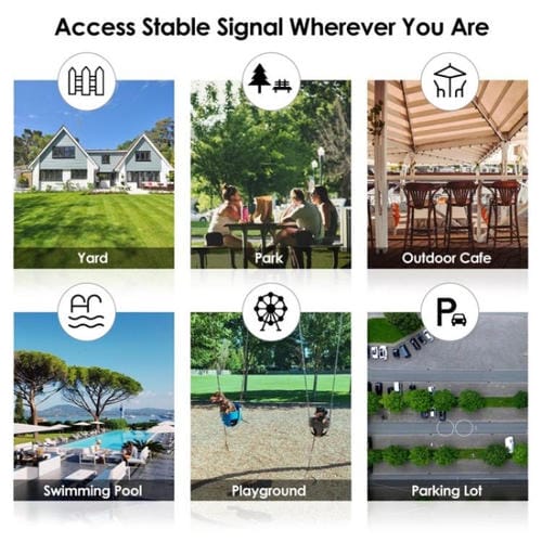 Extensor WiFi WAVLINK WN570HA2 enrutador inalámbrico doble banda AC1200 para exteriores resistente agua IP67 (Blanco)