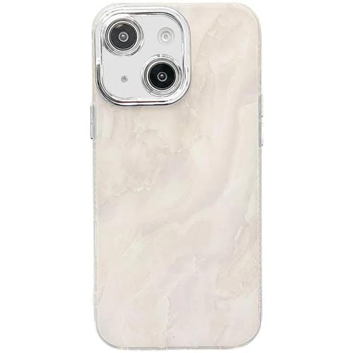 Funda para Teléfono iPhone 14 Textura Mármol Galvanizado (Blanco)