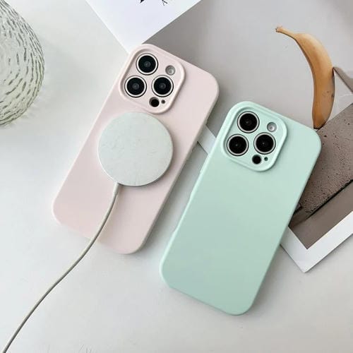 Funda híbrida TPU con Chip IC Magsafe para iPhone 16 Pro (Amarilla)