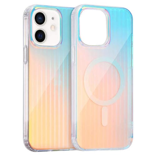 Funda para Teléfono Magsafe iPhone 12 Textura Grabada con Láser Rayas Verticales