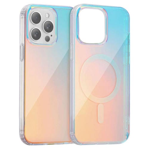 Funda para Teléfono Magsafe iPhone 13 Pro Textura Grabada Láser (Luz Roja)