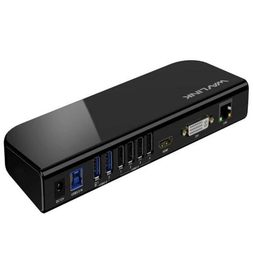 Estación de Acoplamiento para Dos Pantallas Wavlink Ug49Dk1 con Concentrador USB-C 13 en 1 para Windows, Mac y Android (Enchufe de la UE)