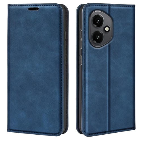 Funda de cuero con ventosa magnética para Honor 400 Global (156,5 mm) (azul oscuro)