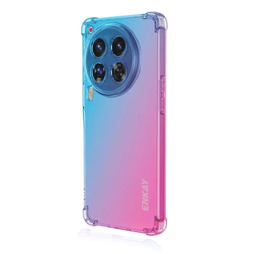 Funda TPU Enkay Hat-Prince Gradient Airbag para Tecno Camon 30 Premier 5G (Azul y Rosa)