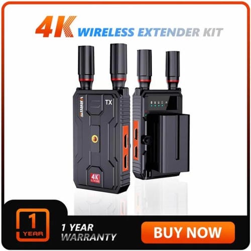 Transmisor y Receptor Inalámbrico Vrriis 097Pro para Transmisión en Vivo de Audio y Video 4K HD (UE)