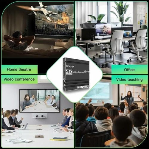Adaptador de Salida de Bucle Ethernet Gigabit USB 3.0 C9 y Tarjeta de Captura de Video HDMI 4K 60 Hz
