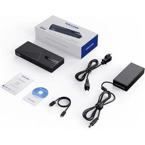 Estación de carga DisplayLink WAVLINK UG69PD24 12 en 1 PD de 100 W para Thunderbolt 4/3 (enchufe estadounidense)