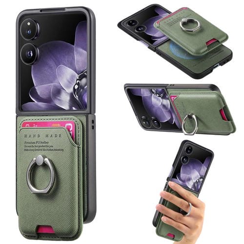 Funda magnética con tapa de tela sarga para Xiaomi Mix (verde)