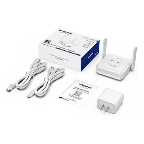 Enrutador de viaje WAVLINK WNT100X3 AX3000 160 MHz MU-MIMO OFDMA VPN doble banda WiFi 6 (Enchufe australiano)