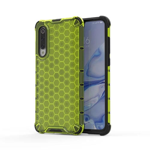 Para Xiaomi Mi 9 Lite Honeycomb PC + TPU a Prueba de Golpes (Verde)