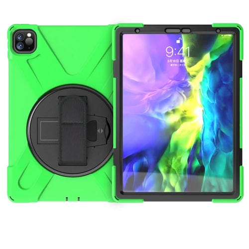 Funda para Tableta iPad Pro 11 2022/2020 Rotación 360 Grados PC Silicona Soporte Correa (Verde Claro)
