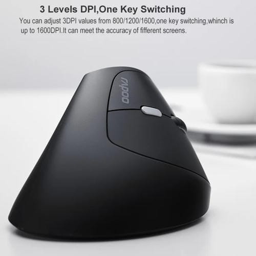 Ratón Vertical Ergonómico Racoo MV20 Silencioso Versión de Sonido