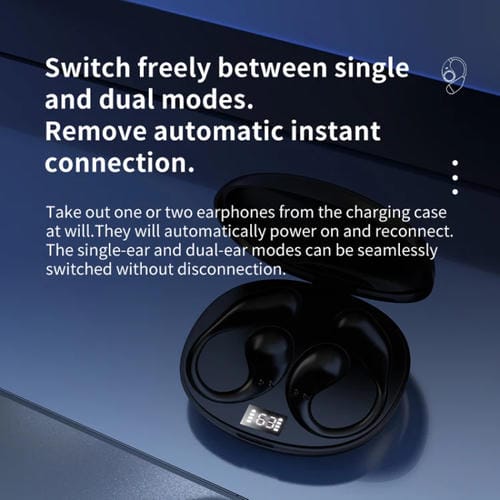 Auriculares Bluetooth Ows Con Orejas Colgantes Abiertos Cómodos (Piel)