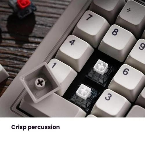 Teclado Numérico Mecánico 8Bitdo Retro18 para Ordenador con Conexión Trimodo 2 En 1 (Gris)