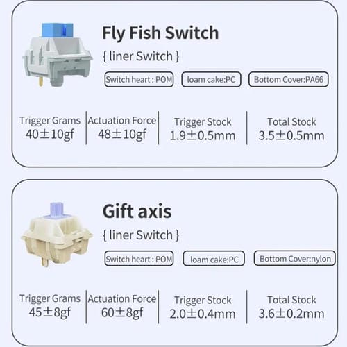 Teclado Mecánico Inalámbrico Bluetooth Ajazz Ak870 Trimodo para Juegos con Interruptores En Caliente Personalizados y RGB (Flying Fish Axis Blue Gradient)