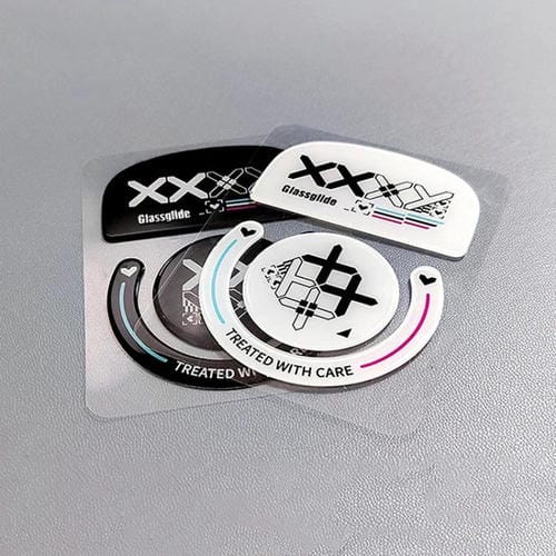 Pegatinas Antideslizantes Logitech GPW para Pies de Ratón de Cristal (Impresas en Negro)