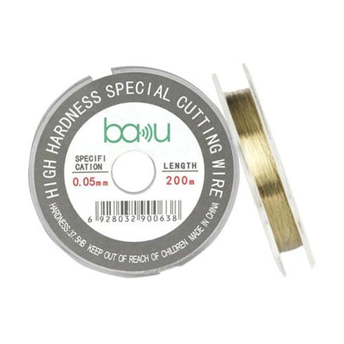 Fio Separador de Ecrã em Aço Carbono BAKU 0,05mm 200 m Reparação de Ecrãs LCD de Smartphones e Tablets