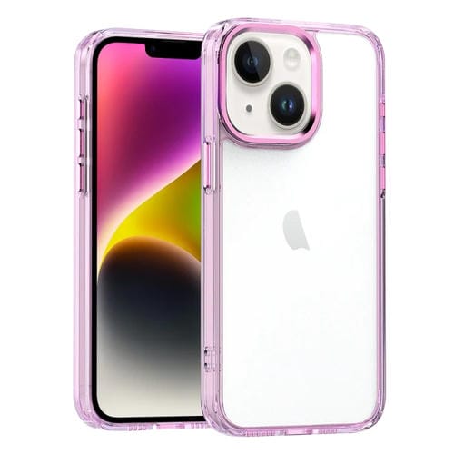 Para iPhone 15 Funda de AcrĂlico para TelĂ©fono de Alta Translucidez (Rosa) - MOVILSTORE