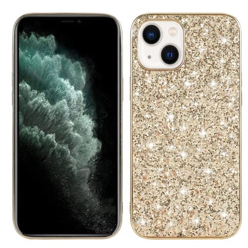 Para iPhone 15 Funda para Teléfono TPU con Purpurina En Polvo (Dorado) - MOVILSTORE