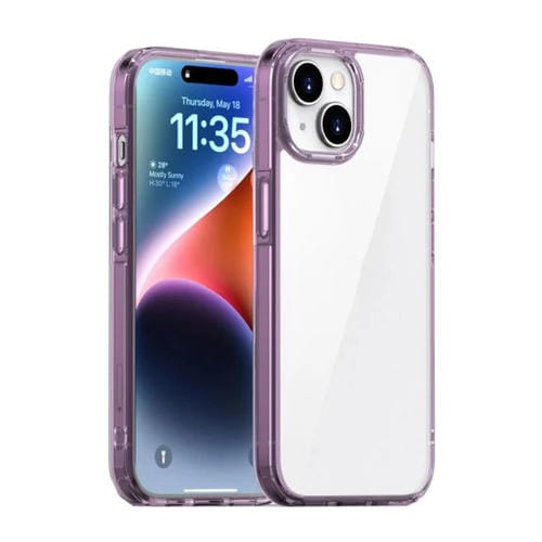 Para iPhone 15 Ipaky Aurora Series Funda Protectora para TelĂ©fono PC + TPU a Prueba de Golpes (PĂșrpura Transparente) - MOVILSTORE