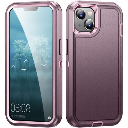 Para iPhone 15 Life Funda Resistente a Prueba de Agua para TelĂ©fono (PĂșrpura + Rosa) - MOVILSTORE