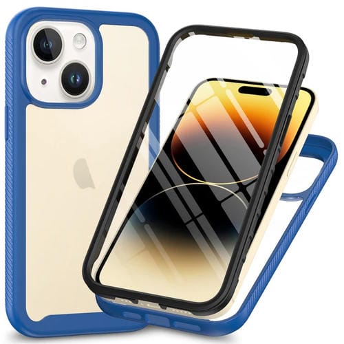 Para iPhone 15 Starry Sky Solid Color Series PC + Funda para Teléfono TPU con Película de Pet (Azul Real) - MOVILSTORE