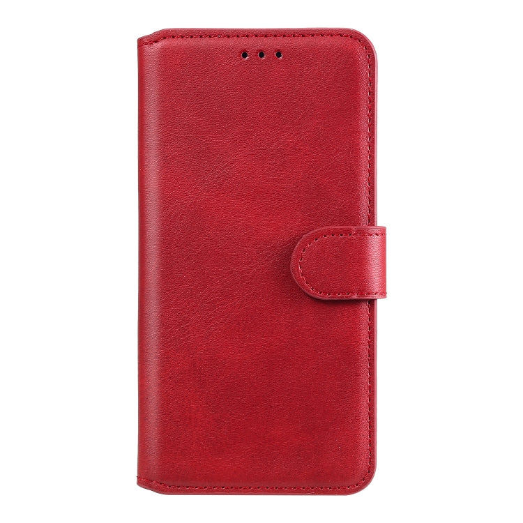 Para Motorola Moto G9 Play Classic Calf Texture PU + TPU Funda de cuero con tapa horizontal, con soporte, ranuras para tarjetas y billetera (rojo)