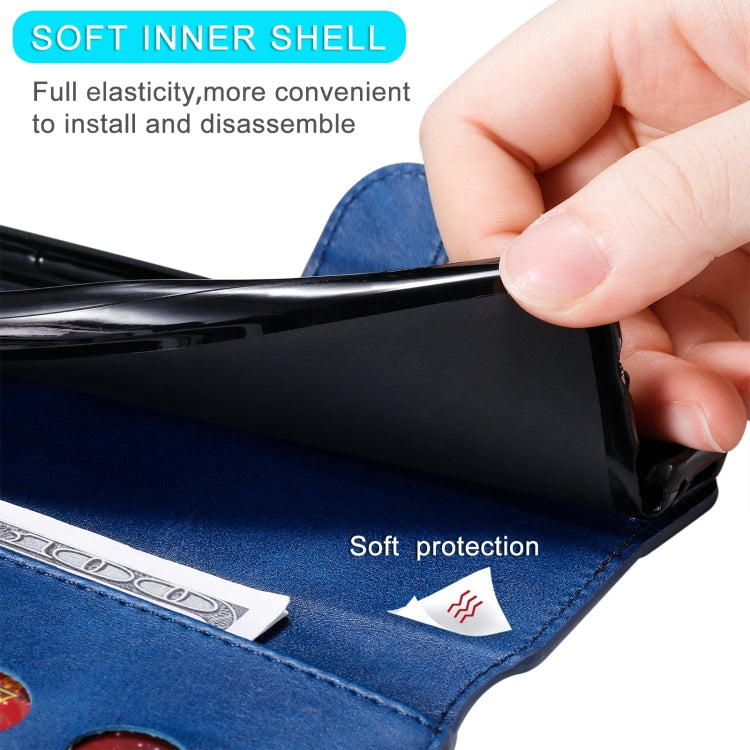 Para Motorola Moto G9 Play Classic Calf Texture PU + TPU Funda de cuero con tapa horizontal, con soporte, ranuras para tarjetas y billetera (azul)