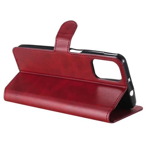 Para Motorola Moto G9 Plus Classic Calf Texture PU + TPU Funda de cuero con tapa horizontal, con soporte, ranuras para tarjetas y billetera (rojo)