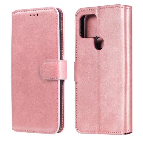 Para Google Pixel 5 Classic Calf Texture PU + TPU Funda de cuero con tapa horizontal, con soporte, ranuras para tarjetas y billetera (oro rosa)