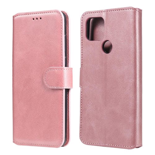 Para Google Pixel 5 XL / Pixel 4a 5G Classic Calf Texture PU + TPU Funda de cuero con tapa horizontal, con soporte, ranuras para tarjetas y billetera (oro rosa)