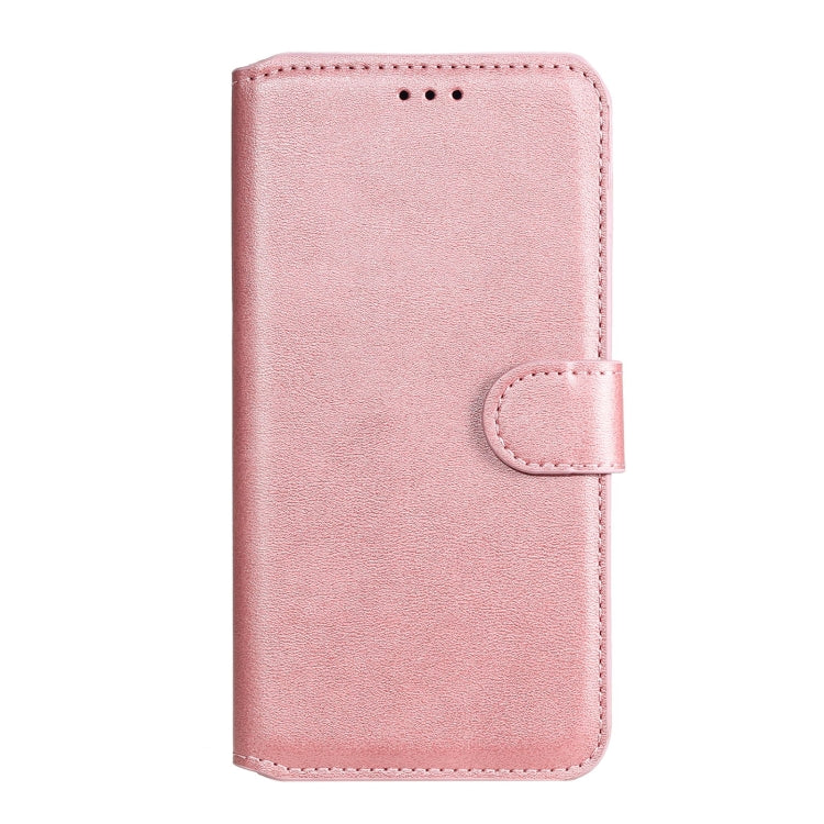 Para Google Pixel 5 XL / Pixel 4a 5G Classic Calf Texture PU + TPU Funda de cuero con tapa horizontal, con soporte, ranuras para tarjetas y billetera (oro rosa)