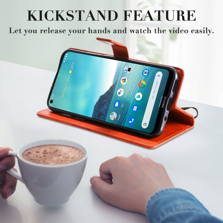 Para Nokia 3.4 3D Mariposas en relieve Patrón Horizontal Flip Funda de cuero con soporte y ranura para tarjeta y billetera (Rojo)
