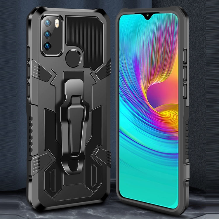 Para Infinix Hot 9 Play Machine Armor Warrior Aftersproof PC + TPU Funda protectora (Negro)